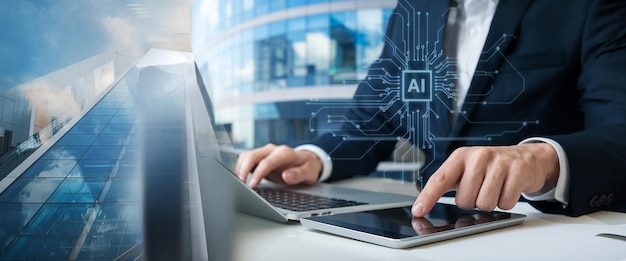 Smart AI solution interface displaying predictive analytics and automation features