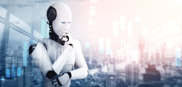 Advanced artificial intelligence dashboard displaying data analytics and automation tools